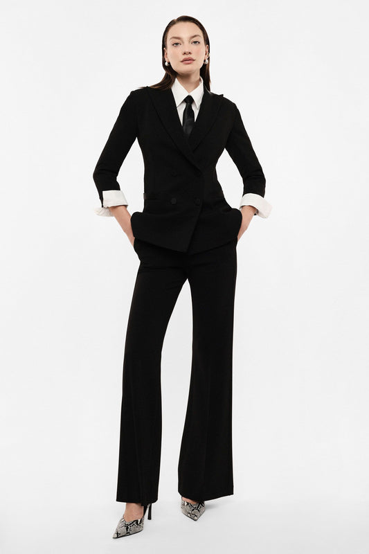 PANTALONE FLARE NERO IMPERIAL