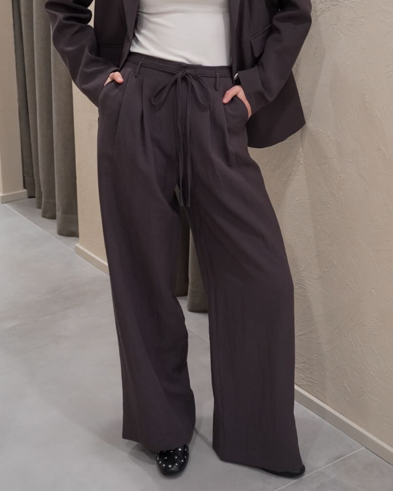PANTALONE WIDE-LEG CON PINCES ELEH