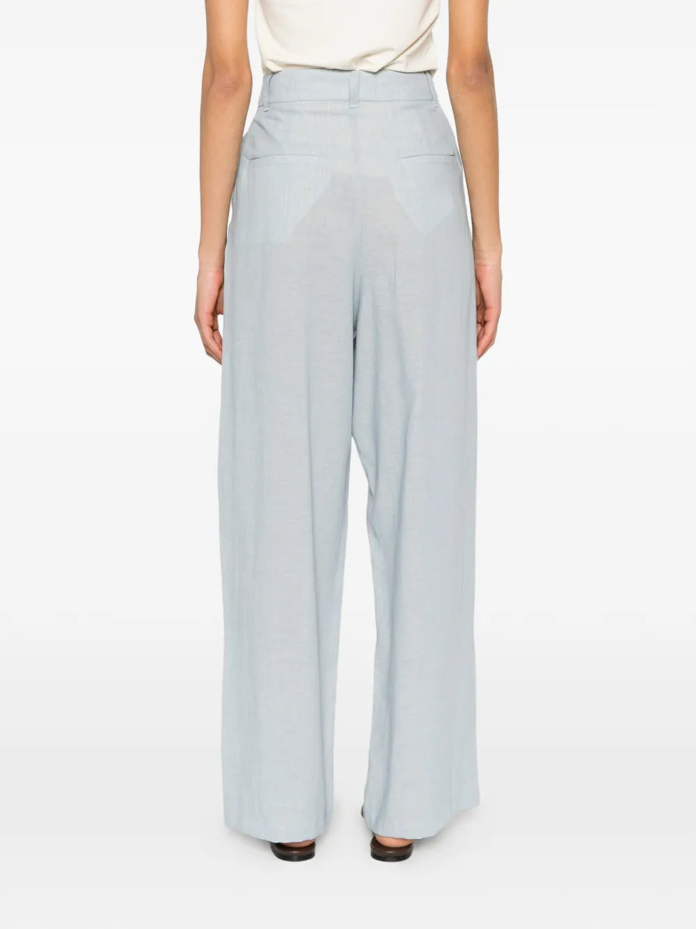 PANTALONE A GAMBA AMPIA CON PIEGHE ELEH