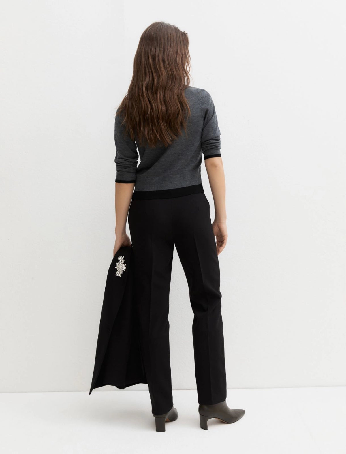 PANTALONE CHINO STRETCH NERO EMME