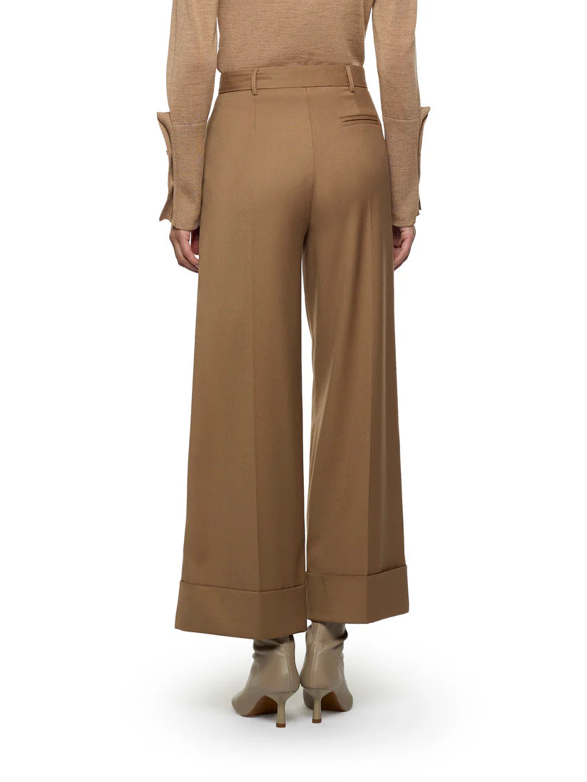 PANTALONE CROPPED CON RISVOLTO IN PETTINATO COMFORT SIMONA CORSELLINI