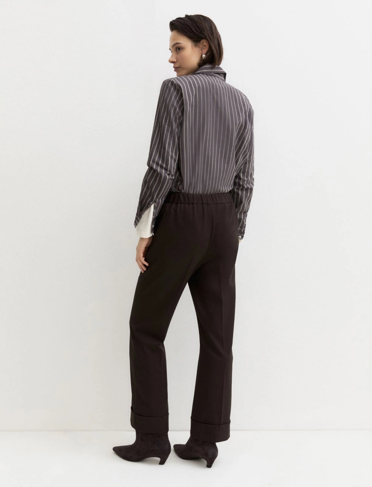 PANTALONE IN GABARDINA STRETCH TESTA DI MORO EMME