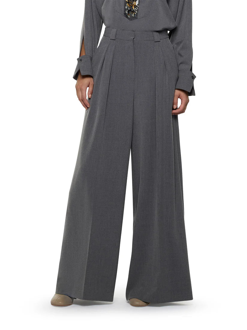 PANTALONI LARGHI CON PINCES IN TELA TRANSITION SIMONA CORSELLINI