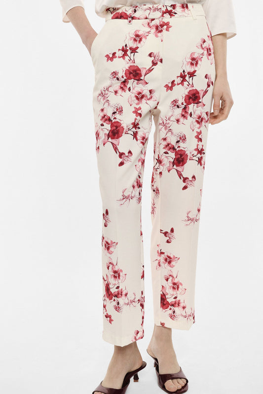 PANTALONI SARTORIALI STAMPA FLOREALE IMPERIAL
