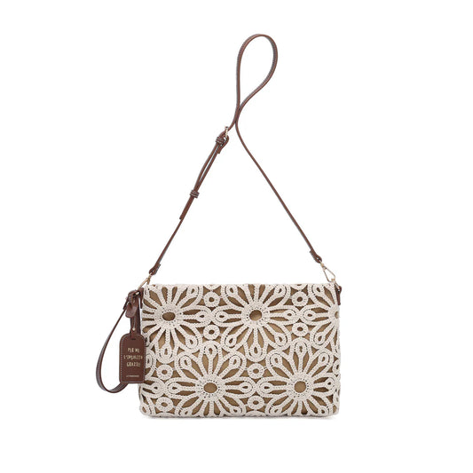 POCHETTE GISELLE MACRAME ECRU LE PANDORINE