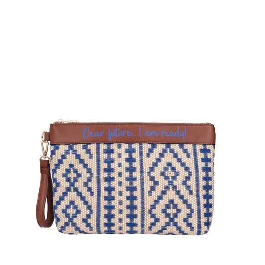 POCHETTE GIULIA INTRECCIATA BLU LE PANDORINE