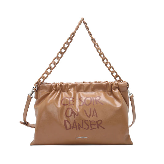 POCHETTE HAPPY BAG CON TRACOLLA COLORE NATURALE LE PANDORINE
