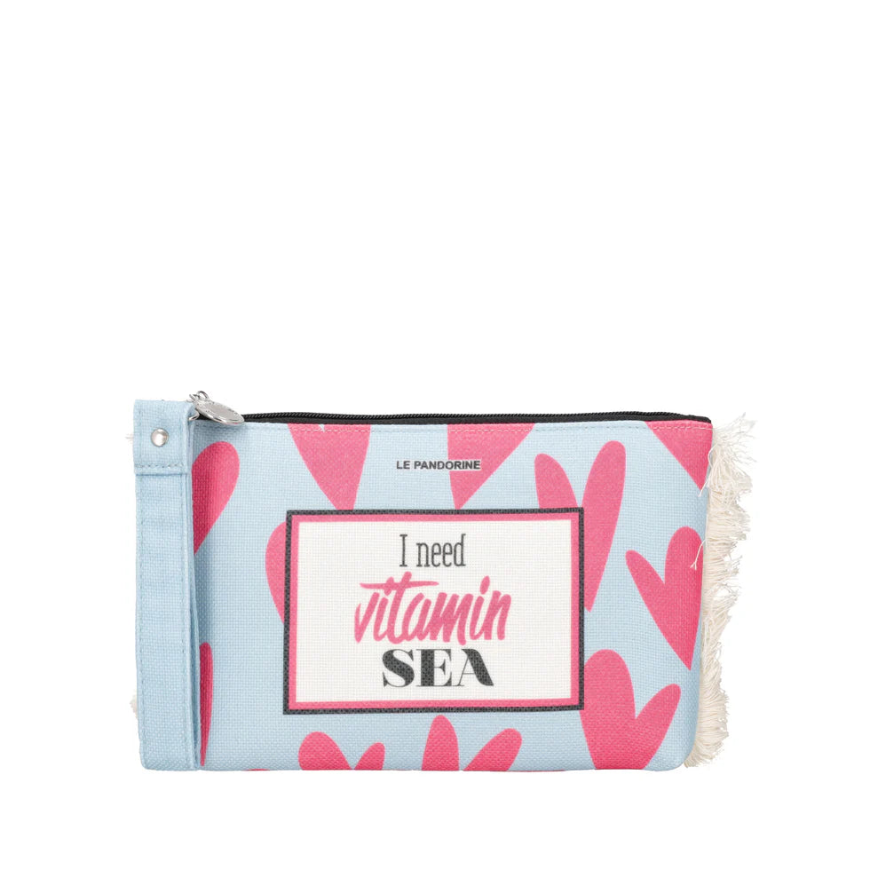 POCHETTE MARINE IN TESSUTO LE PANDORINE