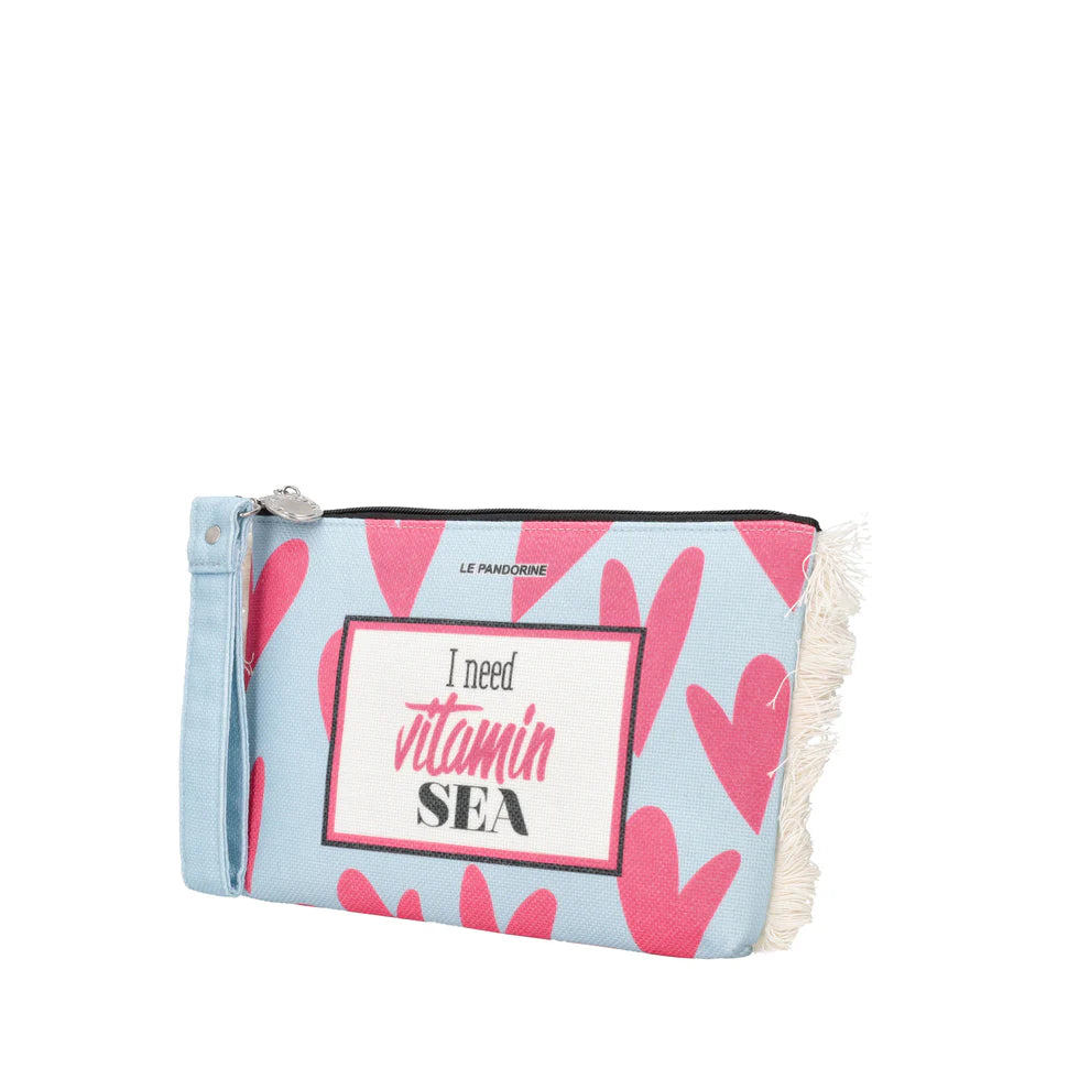 POCHETTE MARINE IN TESSUTO LE PANDORINE