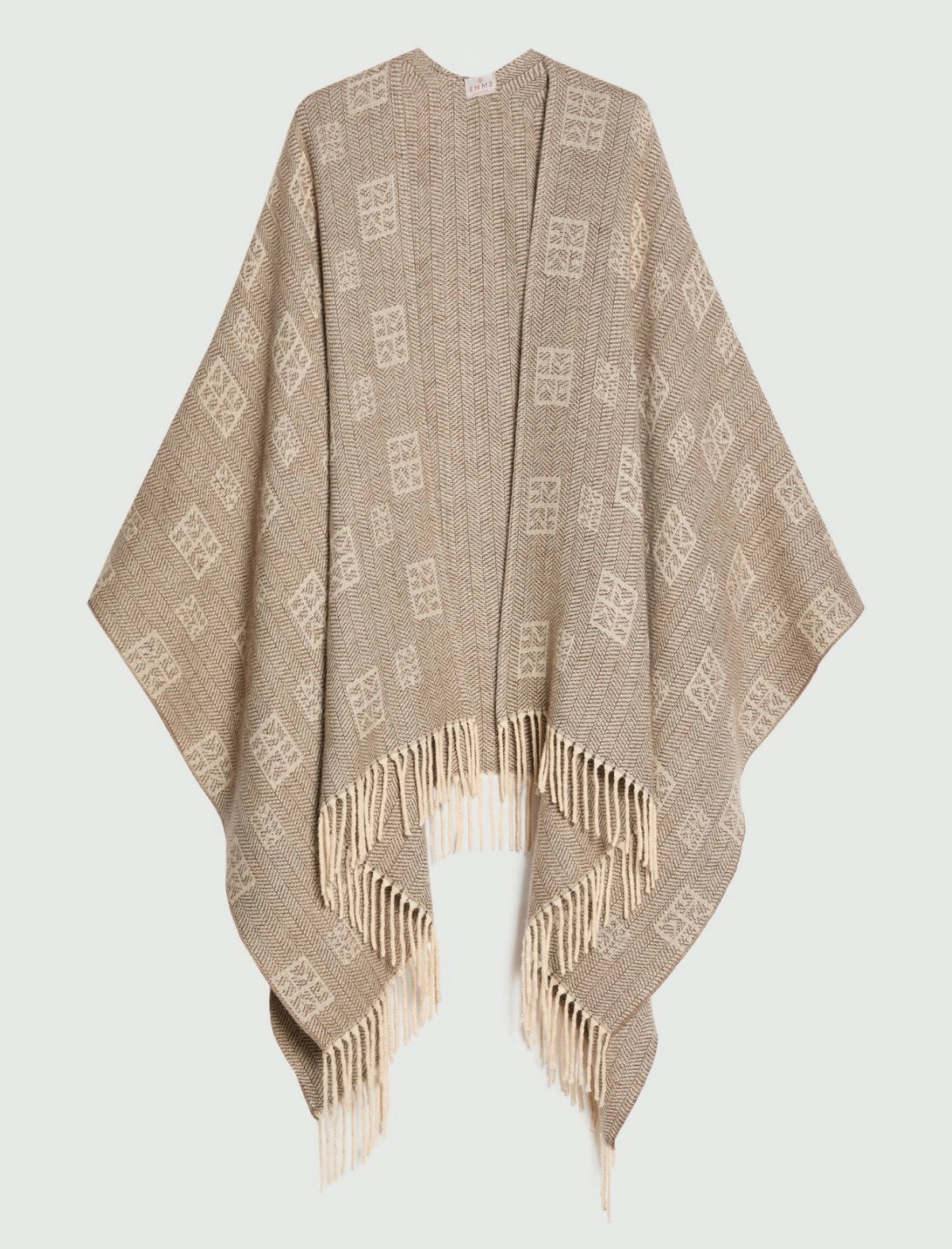 PONCHO JACQUARD CON FRANCE CAMMELLO EMME