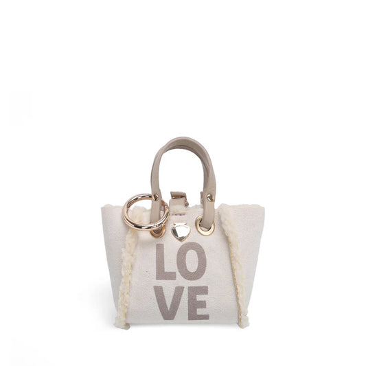 PORTACHIAVI MINI BORSA LITTLE P COLORE AVORIO LE PANDORINE