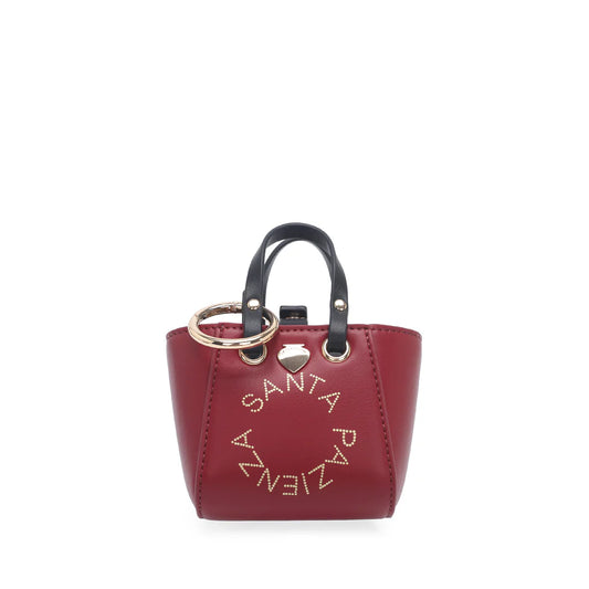 PORTACHIAVI MINI BORSA LITTLE P COLORE BORDEAUX LE PANDORINE