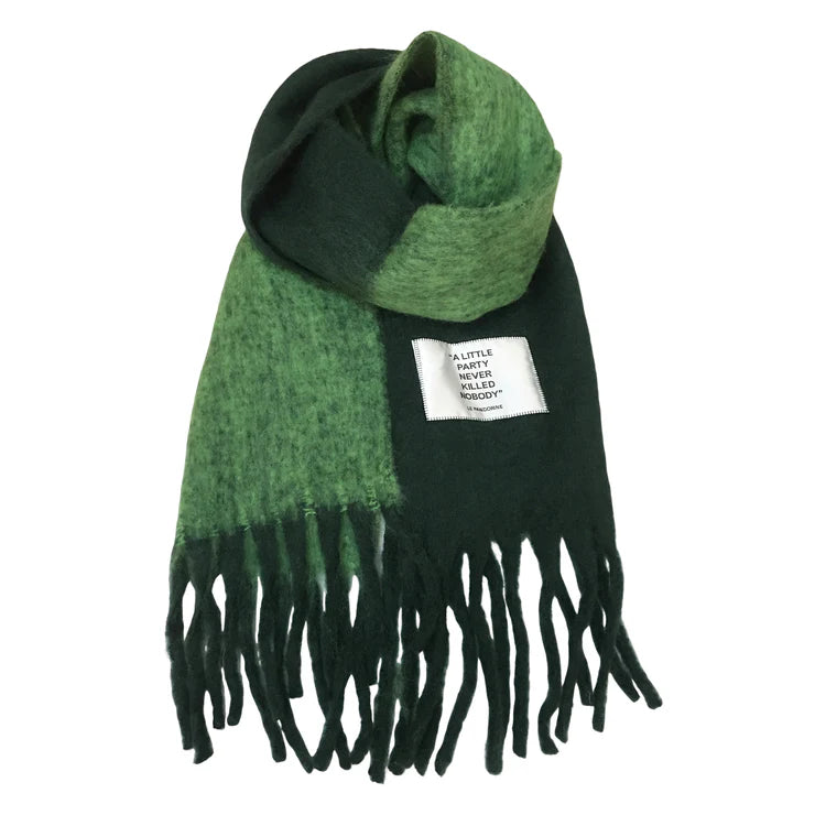 SCIARPA 40X200 COLORE VERDE SCURO LE PANDORINE