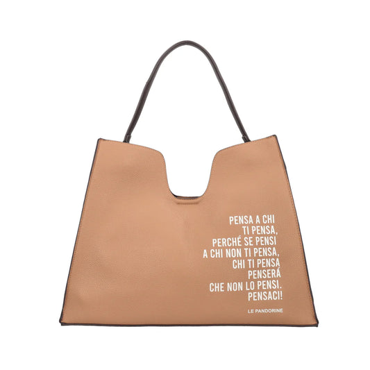 SHOPPING BAG FEDE COLORE MARRONE LE PANDORINE