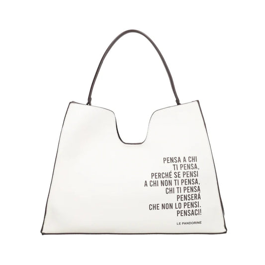 SHOPPING BAG FEDE COLORE BIANCO LE PANDORINE