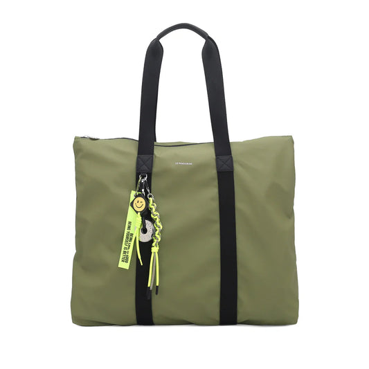 SHOPPING BAG GRANDE GINEVRA COLORE VERDE OLIVA LE PANDORINE