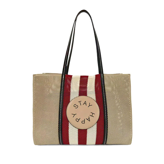 SHOPPING MILENA  IN RETE COLORE BEIGE LE PANDORINE