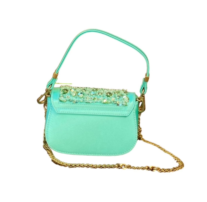 night ed. mini paillettes hand bag silk