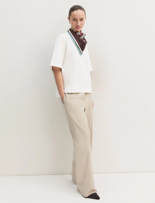 T-SHIRT IN COTONE STRETCH BIANCA EMME