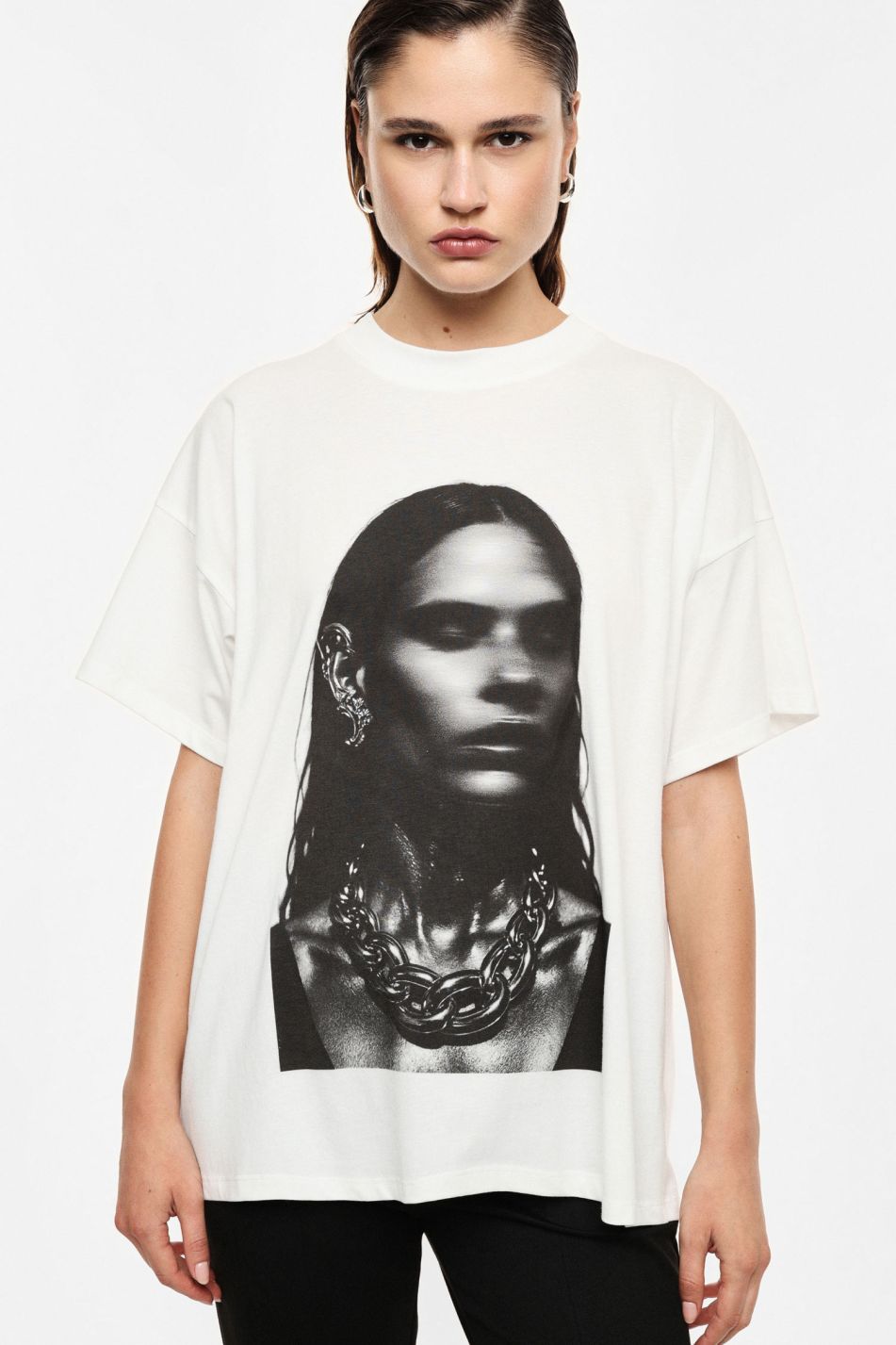 T-SHIRT OVERSIZE STAMPA FOTOGRAFICA FRONTALE IMPERIAL