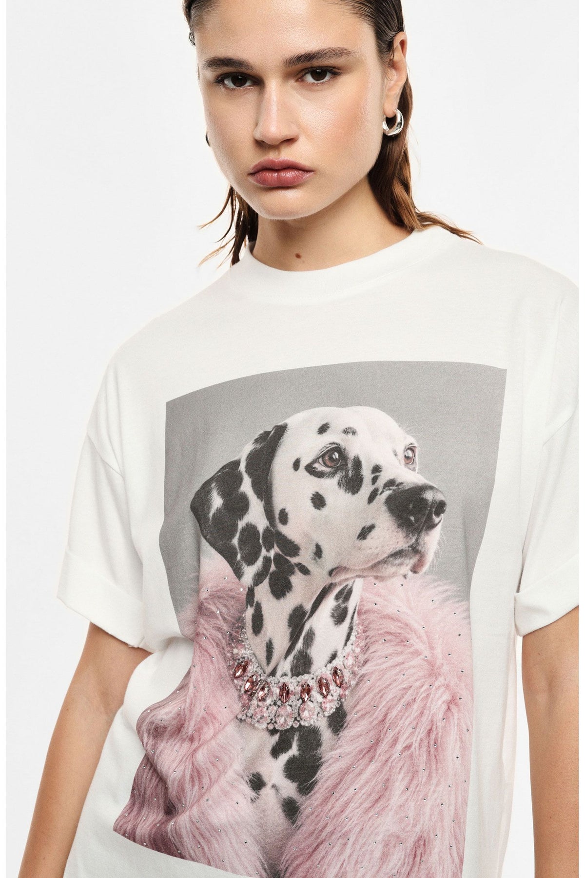 T-SHIRT STAMPA GRAFICA CON MANICHE CORTE IMPERIAL