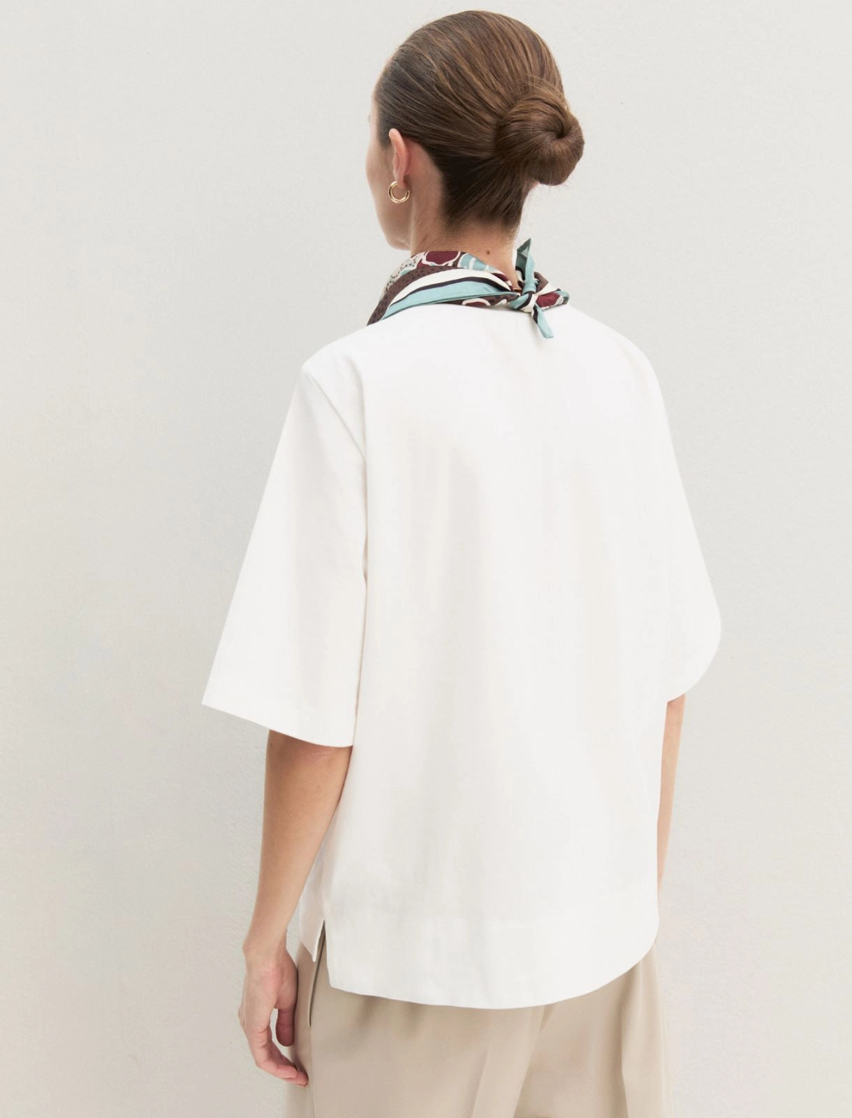 T-SHIRT IN COTONE STRETCH BIANCA EMME