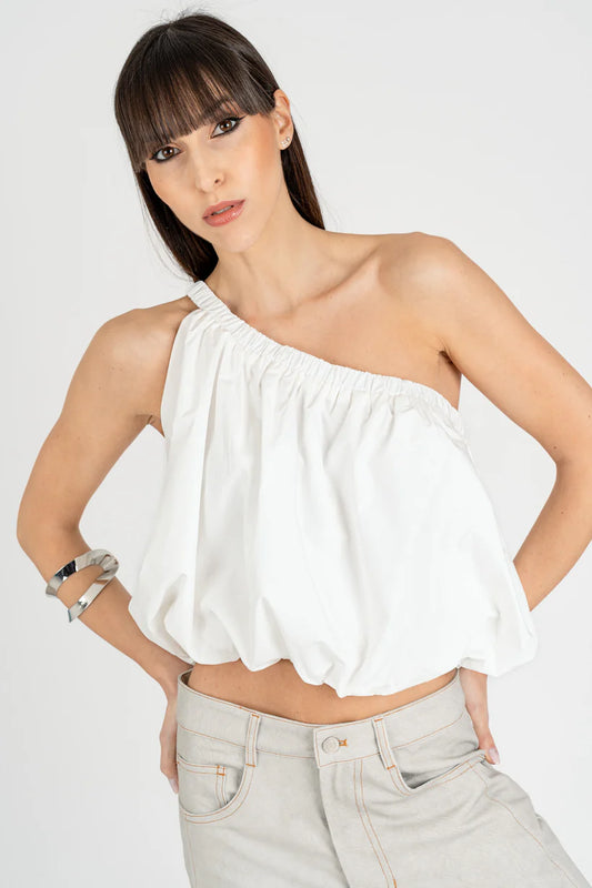 TOP MONO SPALLA BIANCO ELEH