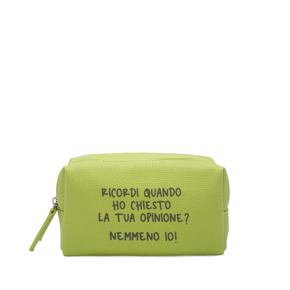 TROUSSE PILLOLE CON SCRITTA COLORE VERDE LE PANDORINE
