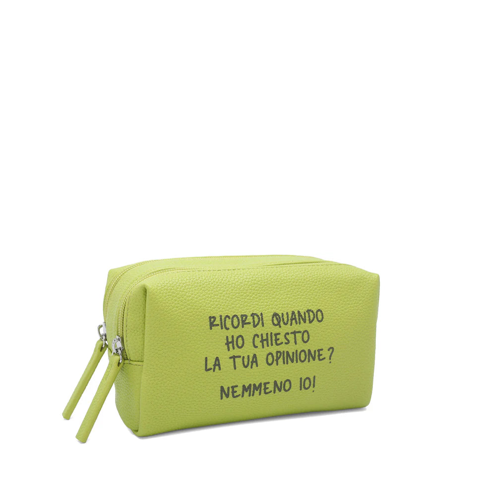 TROUSSE PILLOLE CON SCRITTA COLORE VERDE LE PANDORINE