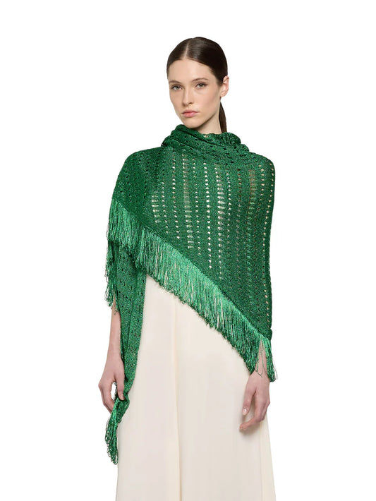 STOLA VERDE LUREX SIMONA CORSELLINI